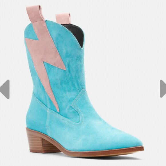 Modern Vice - Bolt Western Cotton Candy Suede Boots - Size 10 US (41 Italian) - Picture 2 of 8